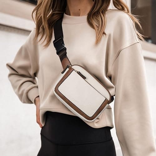 CLUCI Belt Bag for Women, Mini Everywhere Crossbody Waist Bag Adjustable Strap, Vegan Leather Women's Fanny Pack thumbnail 2