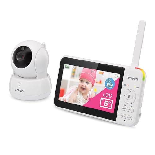 VTech VM924 Video Baby Monitor with Camera, Pan&Tilt, Baby Monitor with 5" LCD Screen,Up to 17 Hrs Battery Life,1.33x Zoom,Night Vision,300m Long Range,Soothing Sounds,2-Way Talk,Secured Transmission thumbnail 2