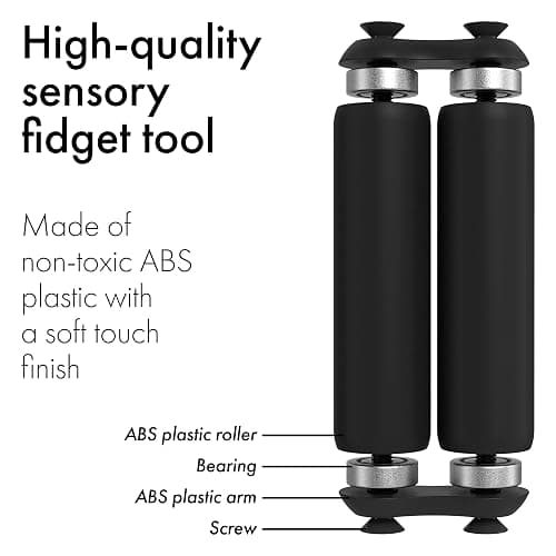 ONO Roller - Handheld Fidget Toy for Adults | Help Relieve Stress, Anxiety, Tension | Promotes Focus, Clarity | Compact, Portable Design (Junior Size/ABS Plastic, Black) thumbnail 7