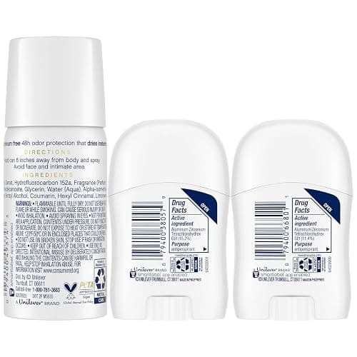 Dove Travel Deodorant for Women Variety 3-Pack – Advanced Care Invisible, Cool Essentials Mini, Cucumber & Green Tea Spray thumbnail 2