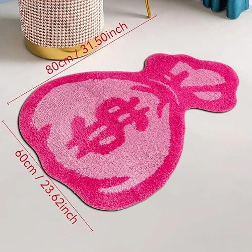 LAKEA Purse Rugs Tufted Material Cartoon Carpet Anime Home Soft Fur Rugs Bedroom Living Room Doormat Decor Floor Mat (31.5X23.6inch) (Rounded, 31.5X23.6 inch) thumbnail 3