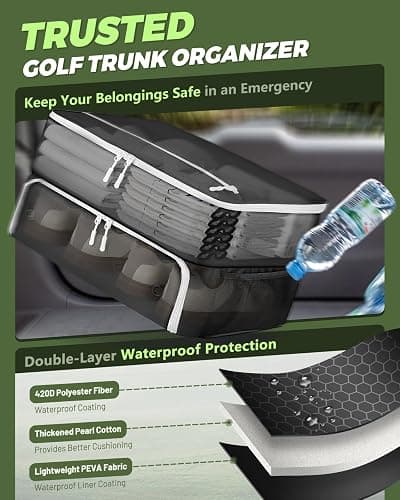 BRANTMAKER Golf Trunk Organizer, Golf Accessories for Men/Women to Storage Stuff and Gear, Cool Gifts for Golfers, Dad, Him/Her, Birthday or Father’s Day thumbnail 3
