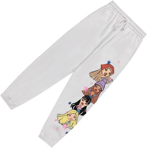 Bratz Ladies Original Dolls Joggers - Yasmin, Cloe, Jade, and Sasha Varsity Athletic Jogger Sweatpants Multi Print Sweatpants thumbnail 6