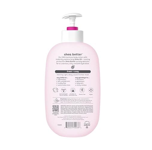 eos Shea Better Body Lotion, Fresh & Cozy, 24-Hour Moisture Skin Care, Lightweight & Non-Greasy, Natural Shea, Vegan, 16 fl oz thumbnail 7