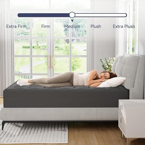 ELEMUSE 3 Inch Queen Dual Layer Memory Foam Mattress Topper with Pillowtop | 2 Inch Cooling Gel Foam,1 Inch Soft Pillowtop Pad, Pressure Relief Bed Topper, Comfortable Support thumbnail 6