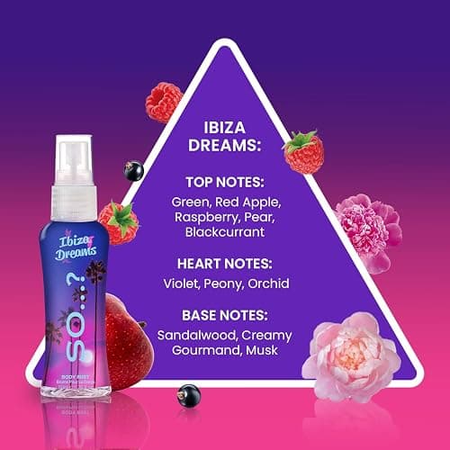 So…? Escapes Womens Gift Set, with Ibiza Dream, Bali Breeze, Mykonos Nights & Majorca Love, Fragrance Spray Set (4 x 50ml) thumbnail 2