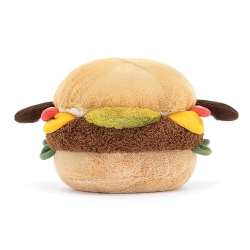 Jellycat Amuseables Burger Stuffed Toy, 4.5 inches - Food Plush - Fun Gift Idea thumbnail 3