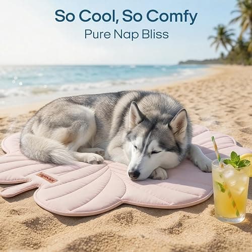 Vagascape Dog Cooling Mat, Washable Pet Cooling Mat, 35" x 33" Thick & Durable Large Cooling Mat for Dogs, Portable Foldable Premium Cooling Pad for Indoor, Outdoor, Travel, Camping, Patio and Beach thumbnail 7