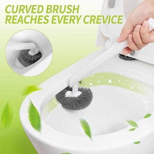 IVYROLL Toilet Brush and Plunger Set Hidden, S-Shaped Toilet Brush Plunger Combo, Perfect for Homes, Apartments & Bathrooms thumbnail 2