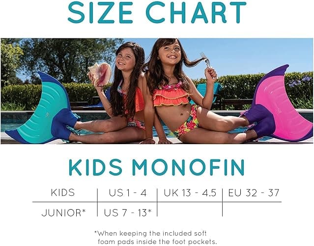 Body Glove Kids Mermaid Linden Foldable Travel Monofins thumbnail 6