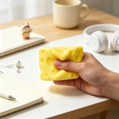 Nkde Cheese Squishy Dumpling Crunchy Butter Squishy Butter Squeeze Toys | Squishy Squishys Design Simulation of Bread Shape Slow Rising Stress Relief Cheese Squishy thumbnail 2