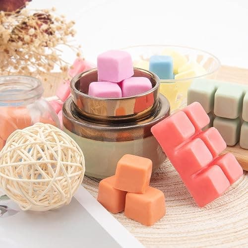 UCC Plant Based All Natural Wax Melts, Strong Fragrance, Long Lasting Premium Soy Scented Melts Cubes, Wax Melts Tarts, Colored Wax Melt - 4 Pack thumbnail 8