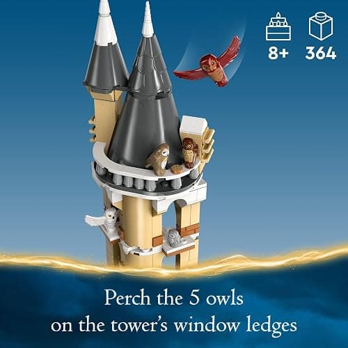 LEGO Harry Potter Hogwarts Castle Owlery Toy, Wizarding World Fantasy Toy for Girls and Boys, Harry Potter Castle Playset with 3 Characters, Birthday Gift Idea for Kids Ages 8 and Up, 76430 thumbnail 3