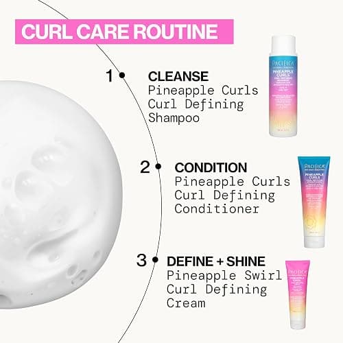 Pacifica Beauty Pineapple Curls 3-Step Hair Care Kit: Curl Defining Shampoo + Conditioner + Pineapple Swirl Curl Cream – Enhances Curls, Reduces Frizz, Vegan & Silicone-Free thumbnail 6