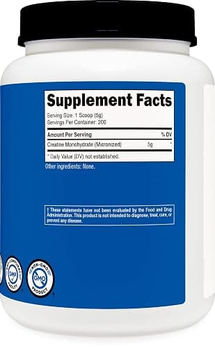 Nutricost Creatine Monohydrate Micronized Powder (1 KG) - Pure Creatine Monohydrate thumbnail 5