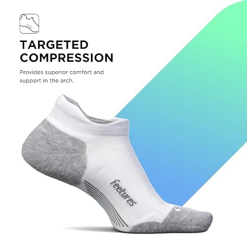 Feetures Elite Max Cushion No Show Tab Ankle Socks - Sport Sock with Targeted Compression thumbnail 2