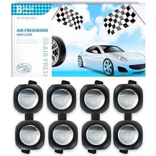 Car Air Freshener Vent Clips, 8 Pack, Provides Long-Lasting Scent, Up to 240 Days, Odor Eliminator (New Car Scent) - Image 1