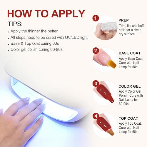 VENALISA No Wipe Gel Top Coat- High Gloss Shiny Long Lasting Top Coat Clear Gel Nail Polish, Soak Off Nail Art Home and Professional Manicure thumbnail 7