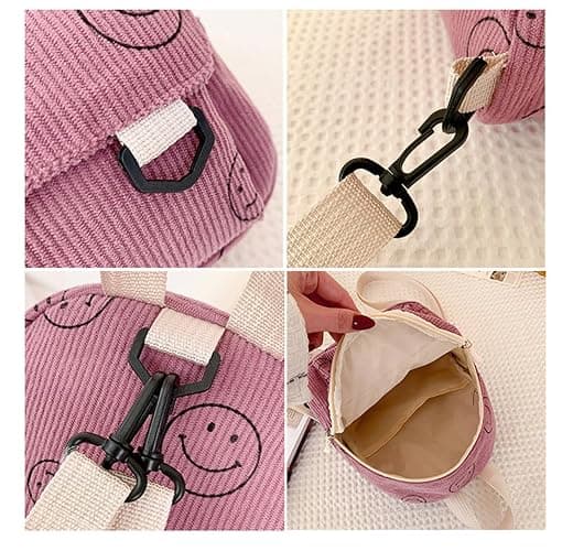 Small Backpack Purse Cute Mini Corduroy Bookbag Toddler Backpack School Bags for Women Girls Boys Teens Kids (brown) thumbnail 7
