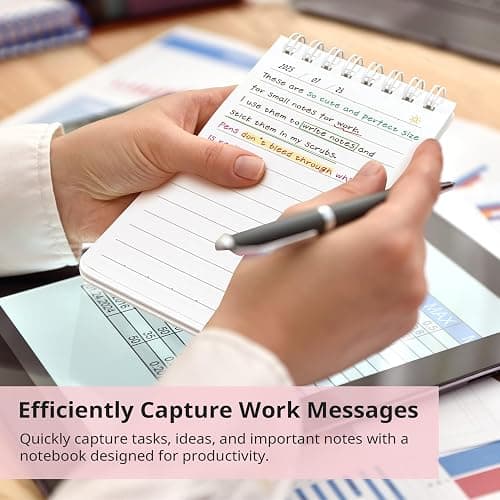 Taja Pocket Small Notebook 3" x 5", Set of 8 Mini Little Spiral Notebook, Nursing Notepad, Perfect for Work, School, Office, Nurse, Travel - Soft Harmony thumbnail 4