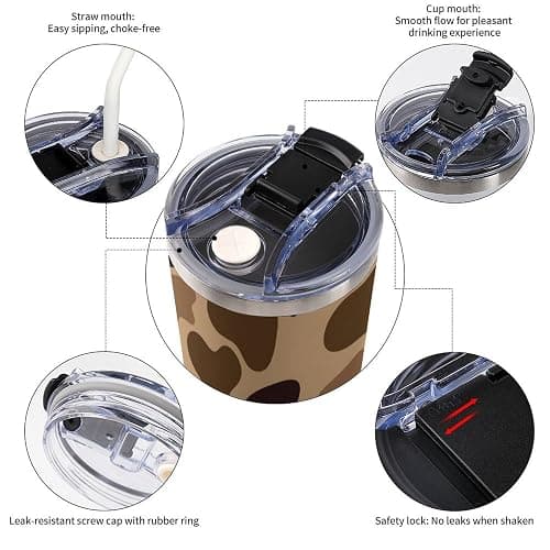 JOJOART Large Capacity Car Cup 40 Oz Duck Vintage Camouflage Stainless Steel Travel Tumbler Coffee Mug Insulated Bottles Tumbler with Lid And Straw Leak-Proof thumbnail 6