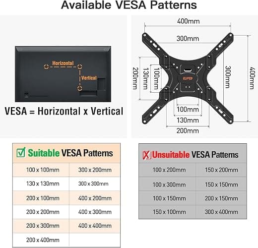 ELIVED Long Arm TV Wall Mount for Most 26-65 Inch TVs, 37.4 Inch Long Extension TV Mount Swivel and Tilt, Max VESA 400x400mm, Full Motion Wall Mount tv Bracket Holds up to 77 lbs. thumbnail 9