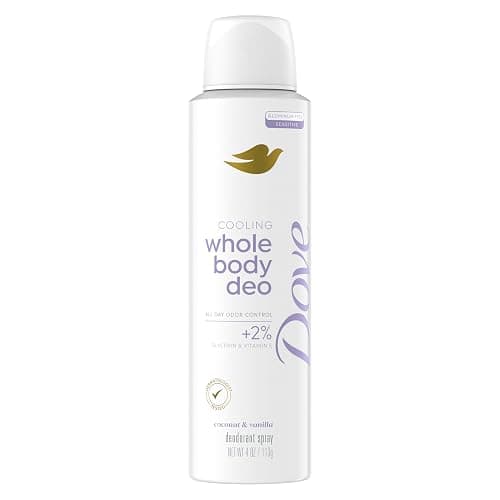 Dove Whole Body Deo Aluminum Free Invisible Spray Deodorant Coconut & Vanilla for 72h Odor Control 4 oz - Image 1