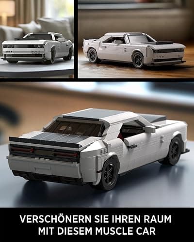 Nifeliz Demon Muscle CAR Model Set, Iconic Building Toy Model for Adults, Ideal Display Set for Gift-Giving to Muscle Car Fans (1225 PCS, NF10284) thumbnail 5