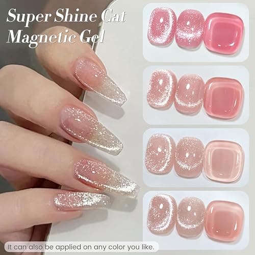 Born Pretty Cat Magnetic Eye Gel Nail Polish, Iridescent Glitter Super Shine NailGel Polish Soak Off Led Gel Polish Art Gel Manicure Nail Salon DIY Gifts 15ML thumbnail 8