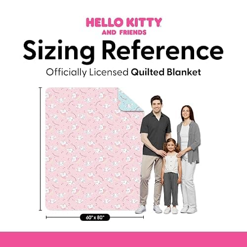 Sanrio Cinnamoroll Cherry Cupcake Quilted Throw, Comfy Throw, Adults Boys Girls, Soft Lightweight for Chair or Couch, 60 x 80 inches thumbnail 4