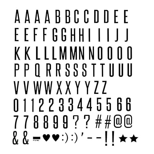 kwmobile Cinema Light Box Letters A4 Size - 105 Pieces Black Replacement Letters for Sign Letters Numbers and Symbols thumbnail 5