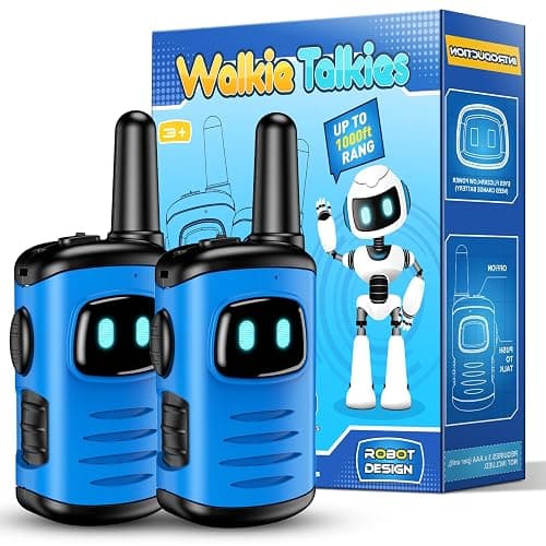 Walkie Talkies for Kids, Exssary Toys for 3-6 Year Old Boys Outdoor Toys for Kids 3-5 Walkie Talkie 3 4 5 6 Year Old Boy Gifts Hiking Camping Toy Easter Christmas Birthday Gifts for Boy Blue - Image 1