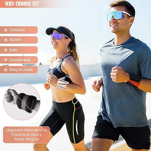 INDEPANDIA Wrist Ankle Weights for Women & Men, 2lbs/4lbs Adjustable Weighted Bangles to Boost Calorie Burn & Strength, Arm & Leg Weights for Pilates, Yoga, Walking, Barre, Gym & Home Workout thumbnail 4