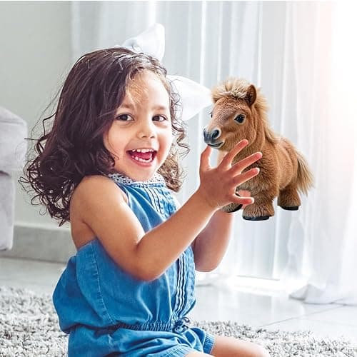 My Realistic Robot Ponys, Interactive Simulation Horse Robot Toy, Walking Toy Electric Interactive Smart Simulation Horse, Cuddly Kids Robots Pet, Soft Robotic Pet for Boys Girls, Birthday thumbnail 8