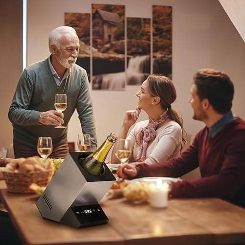 Cobalance Wine Chiller Electric,Single Bottle Cooler for 750ml Wine or Some Champagne,Portable Coolers Keep Cold Up to 24h,Personalized Chillers at Party,Gift for Wine Lover thumbnail 3