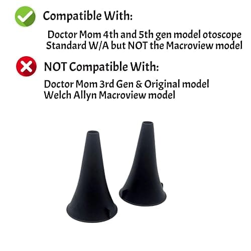 120 Large Diameter Specula for 4th and 5th Generation Doctor Mom Otoscope Perfect for Adults & Older Children Important- NOT for Dr Mom 3rd Gen and Original otoscopes. thumbnail 3