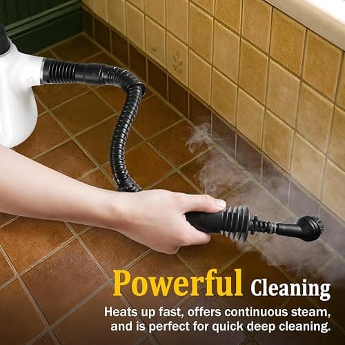 Steam Cleaner, Pressurized Multi-Surface Natural Handheld Steam Cleaner for Home with Lock Button&16 PCS Tools, Portable Steamer for Deep Cleaning Car, Bathrooms, Kitchens, Grout, Tile, and Windows thumbnail 3