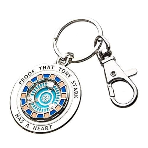 Iron Man Marvel Tony Has A Heart 3D Metal Key Chain | Officially licensed Arc Reactor design, durable metal construction, o-ring and lobster claw clasp, gift for Marvel fans thumbnail 8