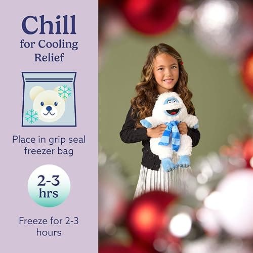 warmies Microwavable & Weighted Stuffed Animals, Bumble with Scarf - Heated Stuffed Animal Plushie for Warmth & Comfort - Christmas Winter Soft Plush Toys for Children (Boys, Girls, Babies & Toddlers) thumbnail 5