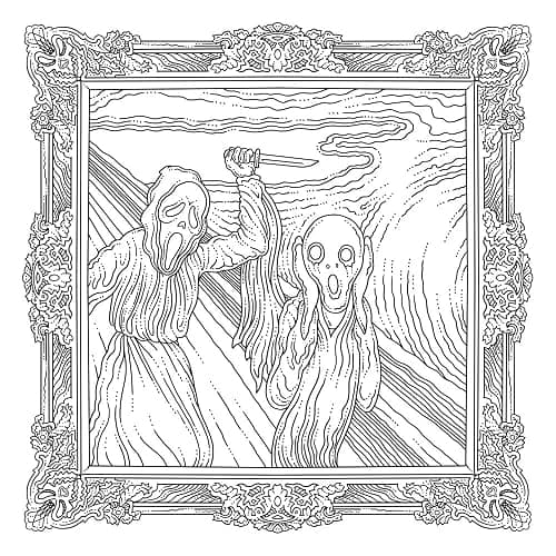 The Beauty of Horror 6: Famous Monsterpieces Coloring Book thumbnail 8