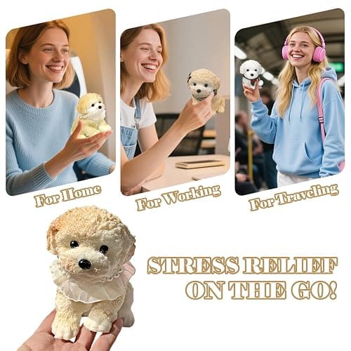 Big taba Squishy Dog, Cute Squishy Dog Stress Relief Toy for Adult/Kids, Handmade Soft Teddy Dog Design, Perfect Squeeze Toys Gift for Relaxation and Fun thumbnail 5