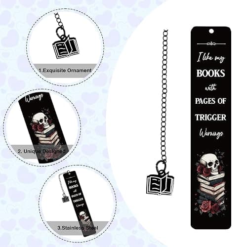 Shejdgart Dark Romance Bookmarks Gifts, Funny Bookmarks for Women Friends Girls, Spicy Gothic Book Marks for Book Lovers Reader Bookworm, Halloween Thanksgiving Christmas Birthday Gag Gift thumbnail 4
