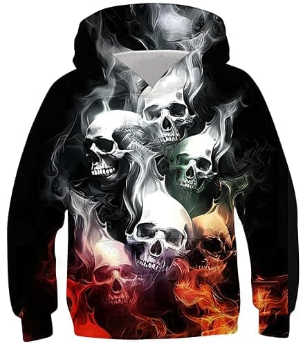 RAISEVERN Boys Girls Hoodies Kids Sweatshirts Pullover Hooded 3D Print Graphics Lightweight Hoody 6-16T - Image 1