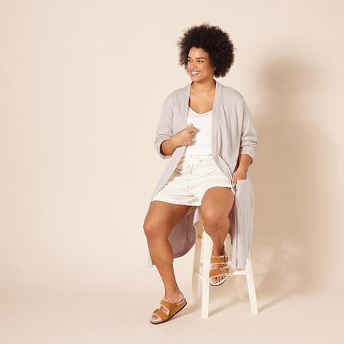 Amazon Essentials Women's Lightweight Waffle Mid-Length Robe (Available in Plus Size) thumbnail 8