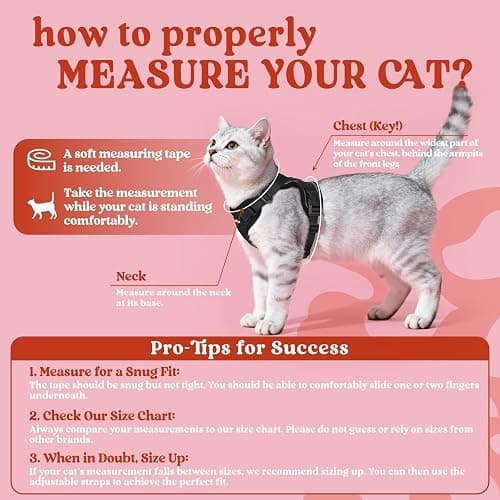 rabbitgoo Cat Harness and Leash for Walking, Escape Proof Soft Adjustable Vest Harnesses for Cats, Easy Control Breathable Reflective Strips Jacket, Black, XS thumbnail 2