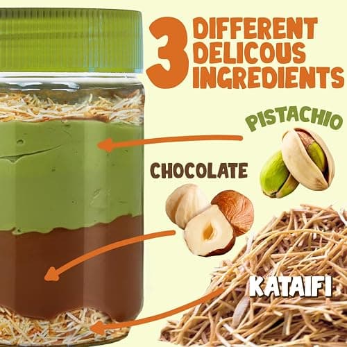 Dubai Spreadable Chocolate– Premium Pistachio Spread with Roasted Phyllo, Gourmet Breakfast Chocolate, Crunchy Dubai Chocolate Filling
 thumbnail 3