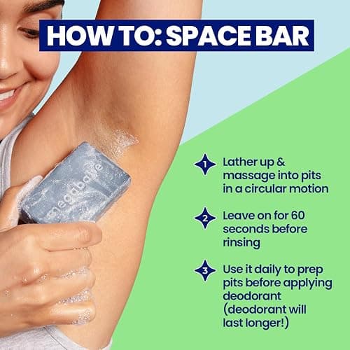 Megababe Space Bar, Detox Charcoal Underarm Bar, Odor Control, 4.5 oz thumbnail 4