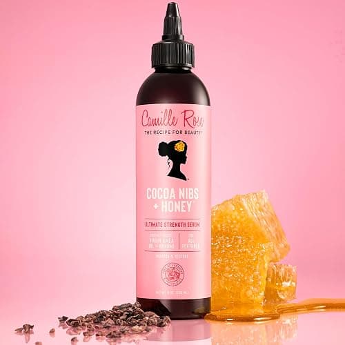 Camille Rose Hair Serum 2-Pack – Cocoa Nibs + Honey Ultimate Strength Serum with Amla Oil for Scalp Care, Hair Repair & Frizz Control, 8 Fl Oz Ea thumbnail 3