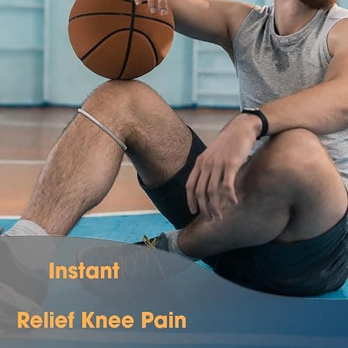 LYYHMAY Patellar Tendon Support Strap, Knee Pain Relief & Patella Stabilizer Knee Strap Brace Support for Hiking, Soccer, Basketball, Running, Jumpers Knee, Tennis, Volleyball & Squats (Black) thumbnail 5