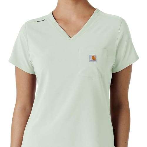 Carhartt Force Cross-Flex Women's Tuck-in Scrub Top, Big Sky, S thumbnail 5